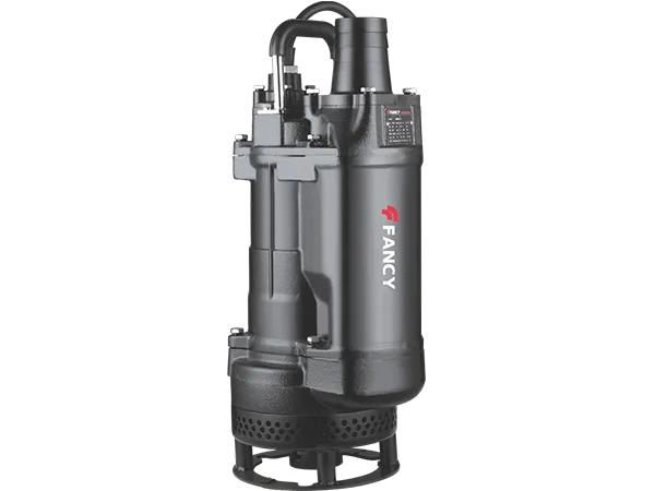 FANCY KBZ / KBD / KBS submersible slurry pump with its outlet rising above the motor